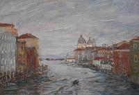 Venice - Grand Canal - Oil On Canvas