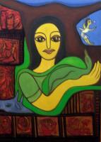 Ceres - Acrylic On Canvas Paintings - By Nabakishore Chanda, Abstract Painting Artist
