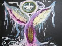 Angel Energy - Pastel Acrylic Paintings - By Tina Polo, Surrealism Painting Artist
