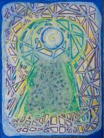 Angels Art - Mixed Drawings - By Tina Polo, Abstract Drawing Artist