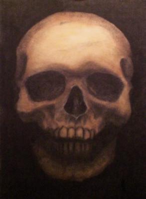 Pastels - Pastel Skull - Pastel On Paper