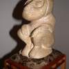 Baboon Tower Close Up - Sandstone And Wood Sculptures - By Barry Scharf, Abstract Realism Sculpture Artist