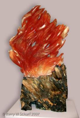 Sculpture - Spiritual Fire - Alabaster And Lava