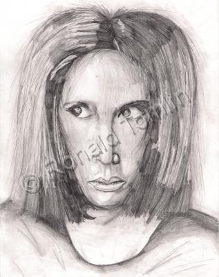 People - Spooked Lady - Pencil And Paper