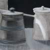 Pots - Charcoal Drawings - By Royanne Cogburn, Still Life- Realistic Drawing Artist