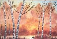 Landscape - Aspen Woods - Acrylic