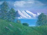 Landscape - Mountain Meadow - Acrylic