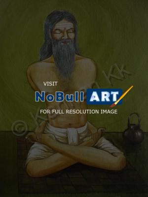 Acrylic Paintings - Yoga - Acrylic On Canvas