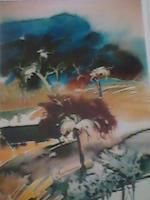 My World - Landscape - Water And Oil Colour In Canvas