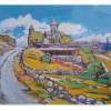 Church In Tekher Village - Acrylic On Canvas Paintings - By Arthur Khachar, Impressionism Painting Artist