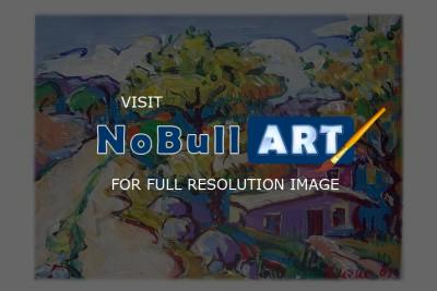 Landscape - Orgov Village - Acrylic On Canvas