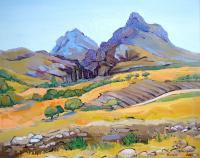 Landscape - Odzasar Snake Mountain - Oil On Canvas