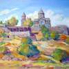 Tekhers Church - Oil On Canvas Paintings - By Arthur Khachar, Mixed Painting Artist