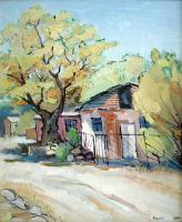 House In Tekher - Oil On Canvas Paintings - By Arthur Khachar, Impressionism Painting Artist