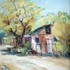 House In Tekher - Oil On Canvas Paintings - By Arthur Khachar, Impressionism Painting Artist