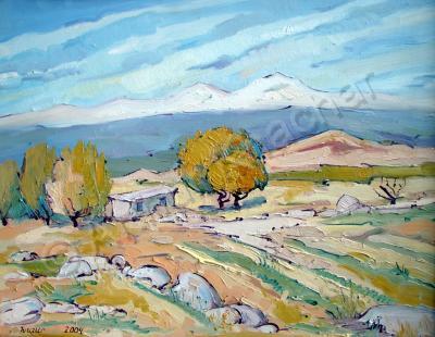 Landscape - Aragats Mountain - Oil On Canvas