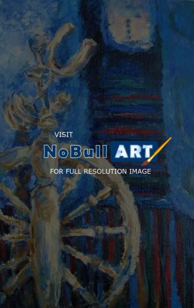 Moldavian Blue - Distaff - Oil On Canvas