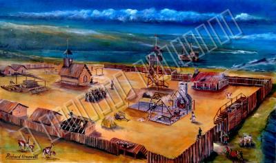 Punta Arenas - Port Famine 1584 - Acrilic In Canvas