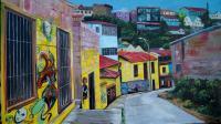 Bajada Cerro Valparaiso - Acrilic In Canvas Paintings - By Richard Greswell, Realism Painting Artist