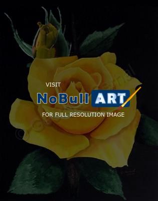 Floral - F 23 - Yellow Rose - Available For Sale - Acrylic