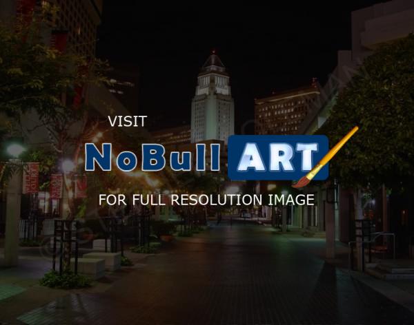 Summer Edition - Los Angeles City Hall At Night - Digital Giclee