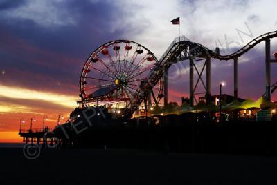 Los Angeles Nights - Carnival Santa Monica Pier - Digital Giclee