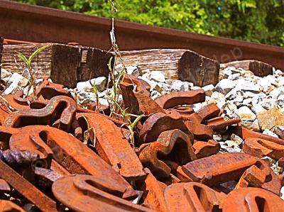 Crossing Over - Rusty Remnants - Digital Photography