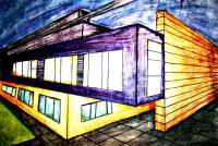 Cedar Rigde High School - Add New Artwork Medium Drawings - By Aubrey Grubb, Watercolors Drawing Artist