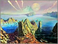 Paysages Of Exoplanets - Violet - Oil On Canvas
