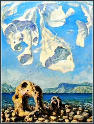 Paysages Of Exoplanets - Chicken Gods Beach - Oil On Canvas