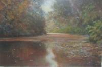 Old Mill Stream - Acrylic On Board Paintings - By Marc Lambert, Landscape Painting Artist