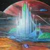 Star Port - Acrylic On Canvas Paintings - By Marc Lambert, Sci-Fi Painting Artist