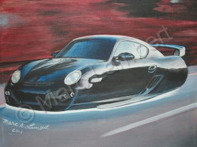 2 - 2008 Porsche Cayman - Acrylic On Canvas