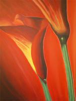 Flower - Graceful In Red - Acrylic