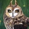 Horned Owl - Acrylic Paintings - By Jeff Wilder, Nature Painting Artist