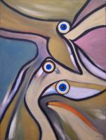 Avian - Oil On Canvas Paintings - By Scott Spencer, Abstract Painting Artist