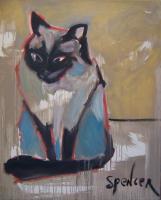 Siamese - Oil On Canvas Paintings - By Scott Spencer, Loose Gestural Painting Artist