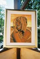 The Himba Girl - Watercolor Paintings - By Patrick Desenclos, Artwork Style Painting Artist