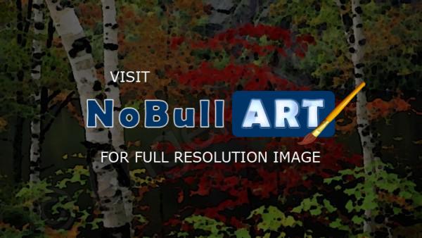 Nature - Fall Birch Trees - Digital