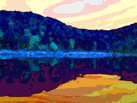 Lake Reflection - Digital Photography - By Angela Nhu, Abstract Photography Artist