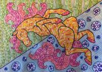 Rest And Relaxation - Marker And Watercolor Mixed Media - By Angela Nhu, Art Nouveau Mixed Media Artist