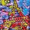 Paris At Night - Gel Pen Watercolor  Digital Fi Mixed Media - By Angela Nhu, Art Nouveau Mixed Media Artist