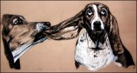 Patience Is A Virture - Colored Pencil Drawings - By Risa Kent, Canine Drawing Artist