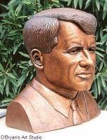 Robert Kennedy - Ceramic Sculptures - By Mark Obryan, Realism Sculpture Artist