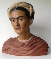 Frida Kahlo - Ceramic Sculptures - By Mark Obryan, Realism Sculpture Artist