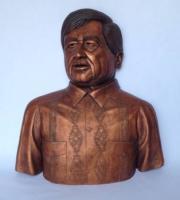 Cesar E Chavez - Ceramic Sculptures - By Mark Obryan, Realism Sculpture Artist