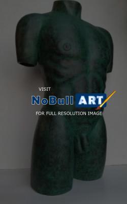 Nude Sculptures - Male Nude Torso - Ceramic