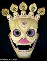 Masks - Tibetan Durda Citipati Mask - Artists Sculpting Medium