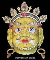 Masks - Tibetan Jambhala Lord Of Wealth Mask - Artists Sculpting Medium