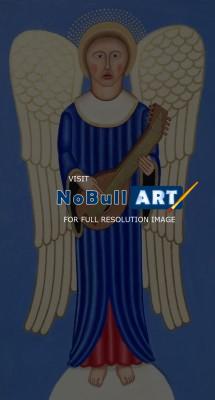 Illustration - Singing Angel Playng A Lute - Multi Media